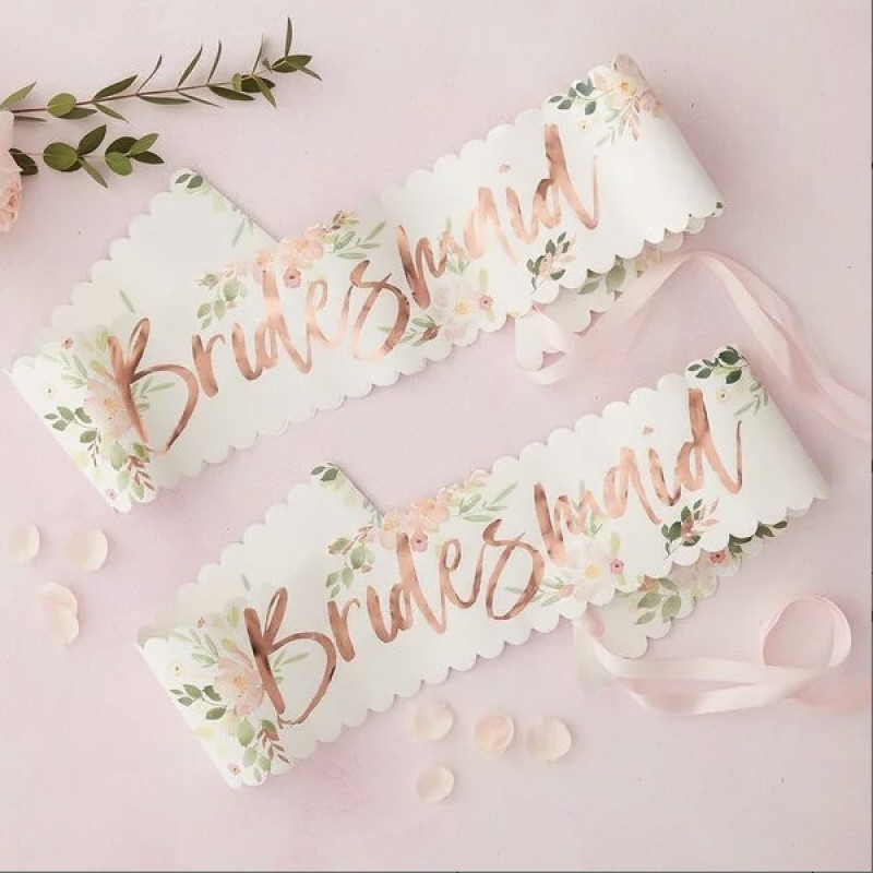 Κορδέλα Bride\'s Maid Floral (σετ 2τμχ) 30252