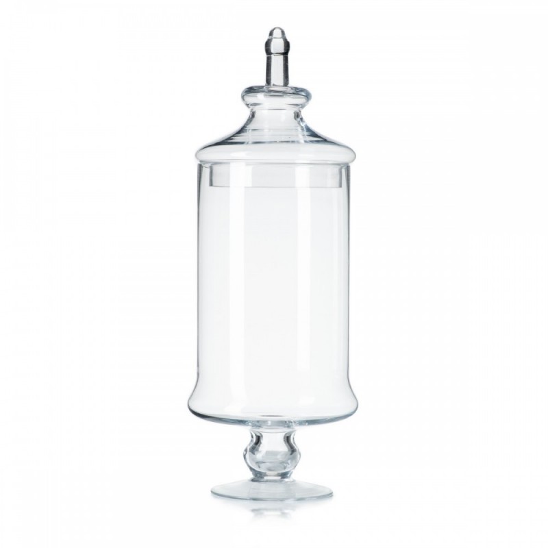 Γυάλινο Βάζο Με Πόδι Και Καπάκι (17x50εκ.) 0152.23101