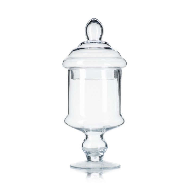 Γυάλινο Βάζο Με Πόδι Και Καπάκι (14x33εκ.) 0152.23107