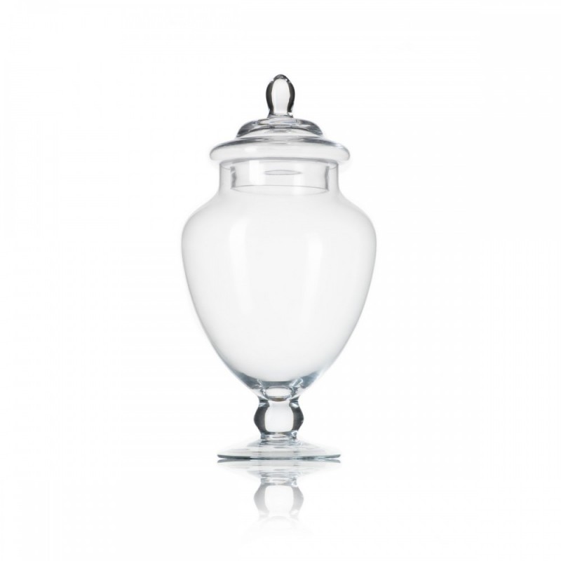 Γυάλινη Φοντανιέρα Με Πόδι Και Καπάκι (15x32εκ.) 0152.23110