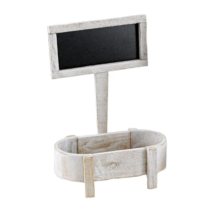 Ξύλινο Γλαστράκι Με Μαυροπίνακα 17570