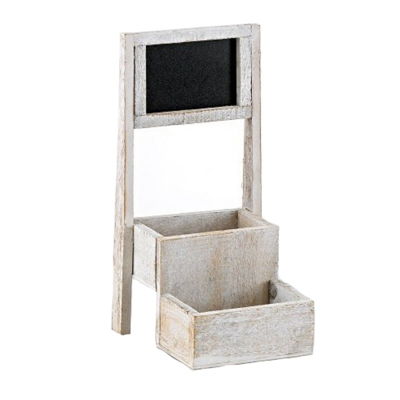 Ξύλινο Γλαστράκι Με Μαυροπίνακα 17571