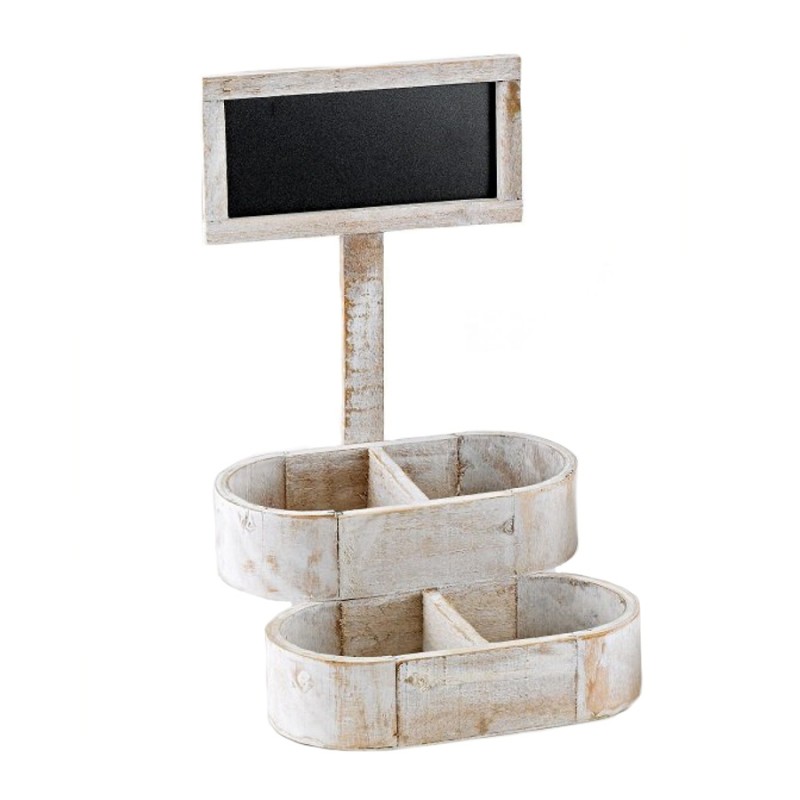 Ξύλινο Γλαστράκι Με Μαυροπίνακα 17572