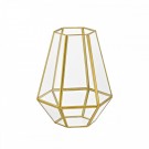 Διακοσμητική Χρυσή Γυάλα Terrarium Εξάγωνο (16x13.5x20εκ.) 0496.20619