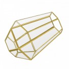 Διακοσμητική Χρυσή Γυάλα Terrarium Εξάγωνο (16x13.5x20εκ.) 0496.20619