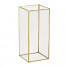 Διακοσμητική Τετράγωνη Χρυσή Γυάλα Terrarium (11.5x11.5x20.5εκ.) 0496.20621 |Sale -40%