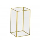 Διακοσμητική Τετράγωνη Χρυσή Γυάλα Terrarium (11.5x11.5x25.5εκ.) 0496.20622