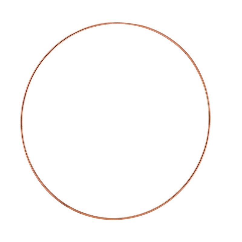 Διακοσμητικός Μεταλλικός Ροζ - Χρυσός Κύκλος (30εκ.) 0496.23113