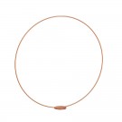 Διακοσμητικός Μεταλλικός Ροζ - Χρυσός Κύκλος Με Βάση (50εκ.) 0496.23136