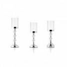 Μεταλλικό Ασημί Κηροπήγιο (12.5x38εκ.) 0496.23271