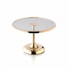 Μεταλλική Χρυσή Τουρτιέρα Με Πόδι (30x20εκ.) 0496.23312