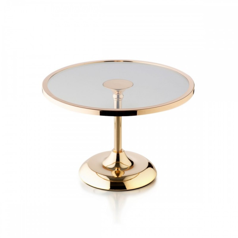 Μεταλλική Χρυσή Τουρτιέρα Με Πόδι (30x20εκ.) 0496.23312