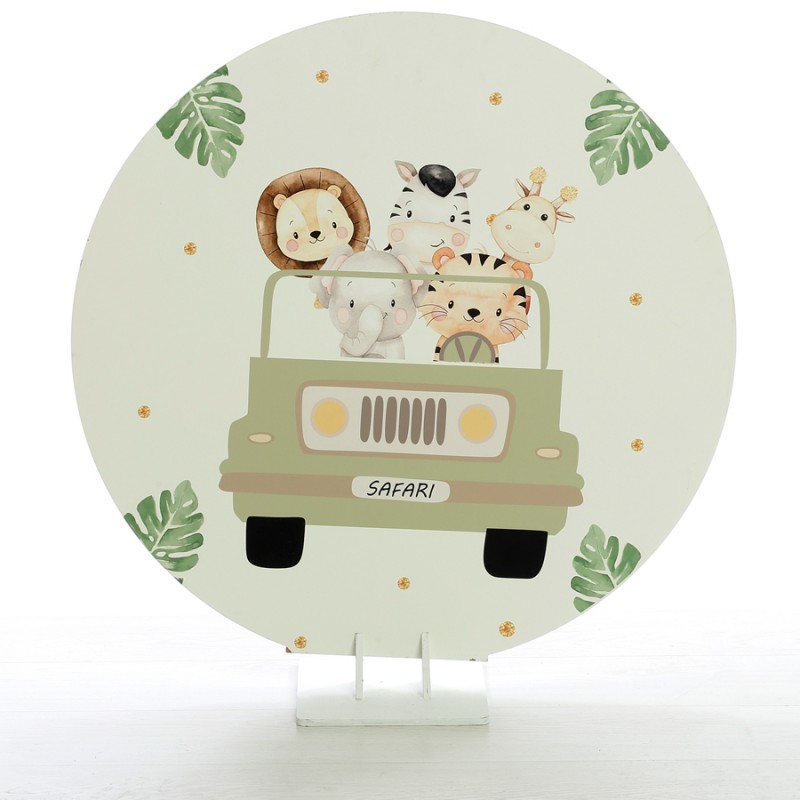 Ξύλινο Διακοσμητικό Τραπεζιού Σαφάρι (30x30εκ.) 2344-1