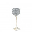 Μεταλλικό Κηροπήγιο Διακόσμησης Ασημί (30εκ.) 1143