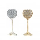 Μεταλλικό Κηροπήγιο Διακόσμησης Ασημί (30εκ.) 1143