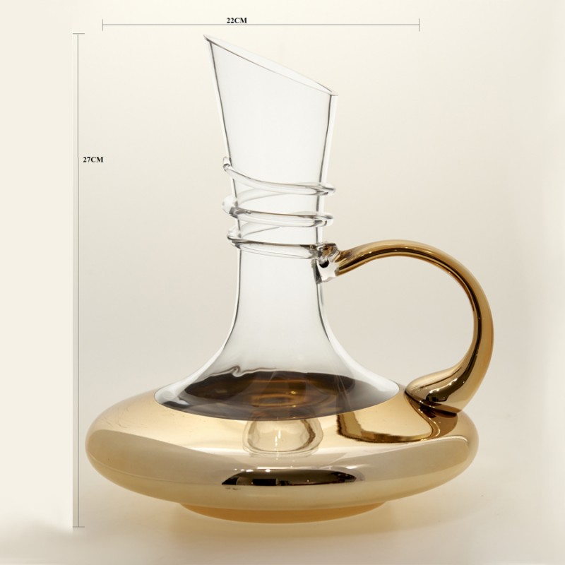 Καράφα Γυάλινη 400ml (22x27εκ.) Gold ΚΜ051