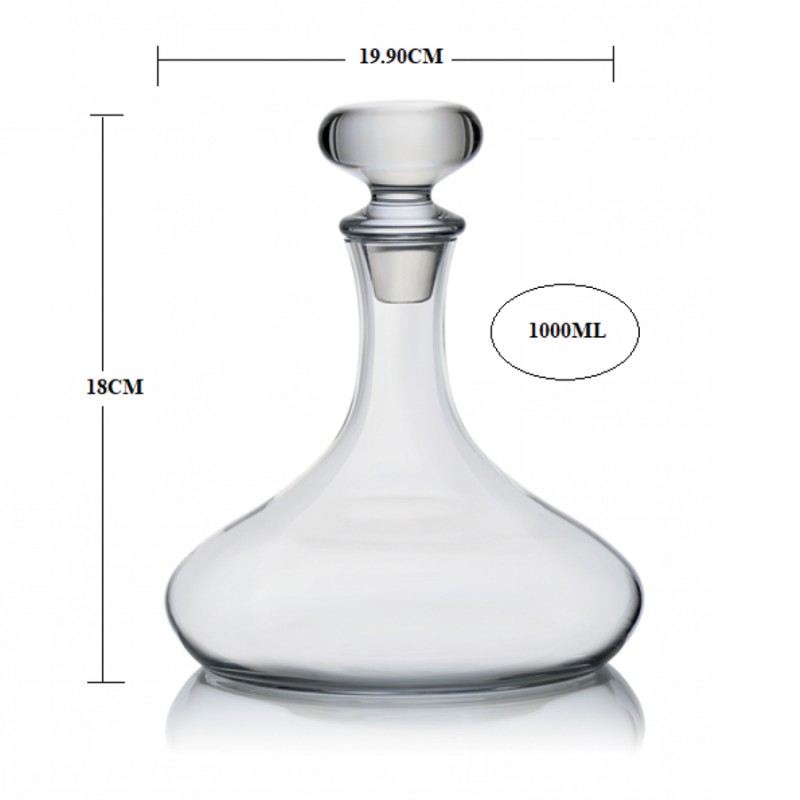 Καράφα Κρυστάλλινη Βοημίας 1000ml (18x19,9εκ.) ΚΜ143