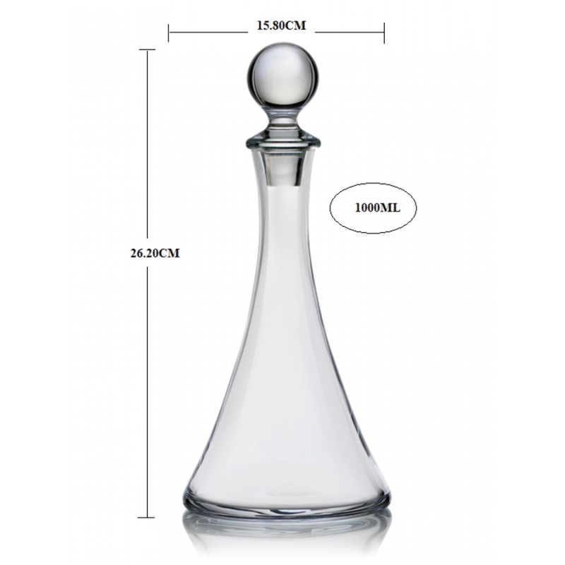Καράφα Κρυστάλλινη Βοημίας 1000ml (26,2x15,8εκ.) ΚΜ146