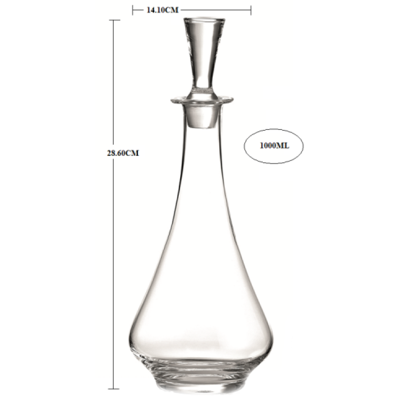 Καράφα Κρυστάλλινη Βοημίας 1000ml (28.6x14.1εκ.) ΚΜ175