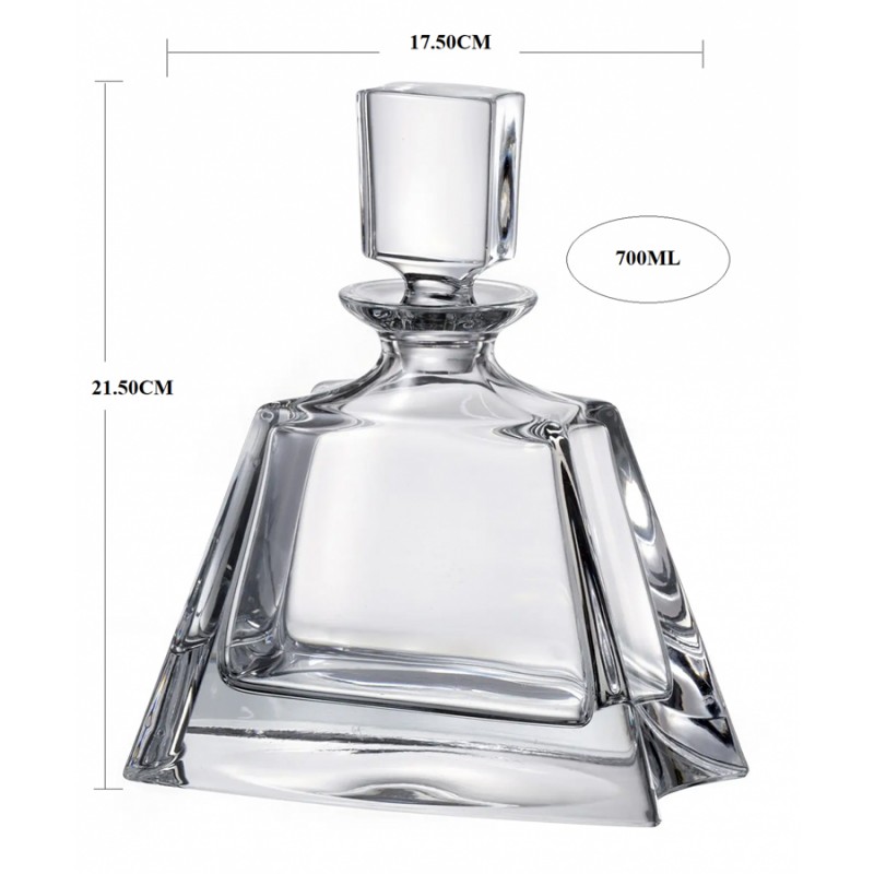 Καράφα Κρυστάλλινη Βοημίας 700ml (17,5x21,5εκ.) Flat ΚΜ200