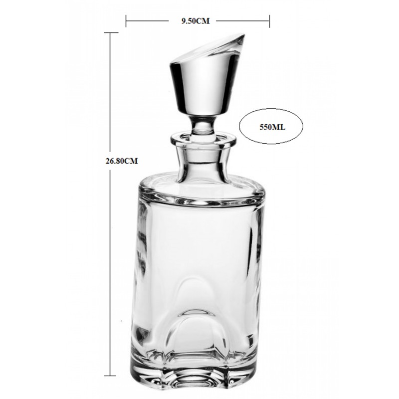 Καράφα Κρυστάλλινη Βοημίας 550ml (26,8x9,5εκ.) Torneo ΚΜ210