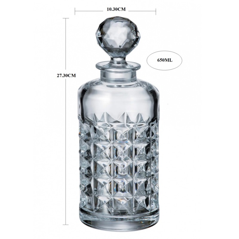 Καράφα Κρυστάλλινη Βοημίας 650ml (10,3x27,3εκ.) Diamond ΚΜ240