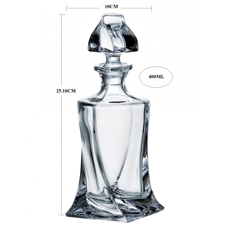 Καράφα Κρυστάλλινη Βοημίας 400ml (10x25,1εκ.) Quadro ΚΜ30