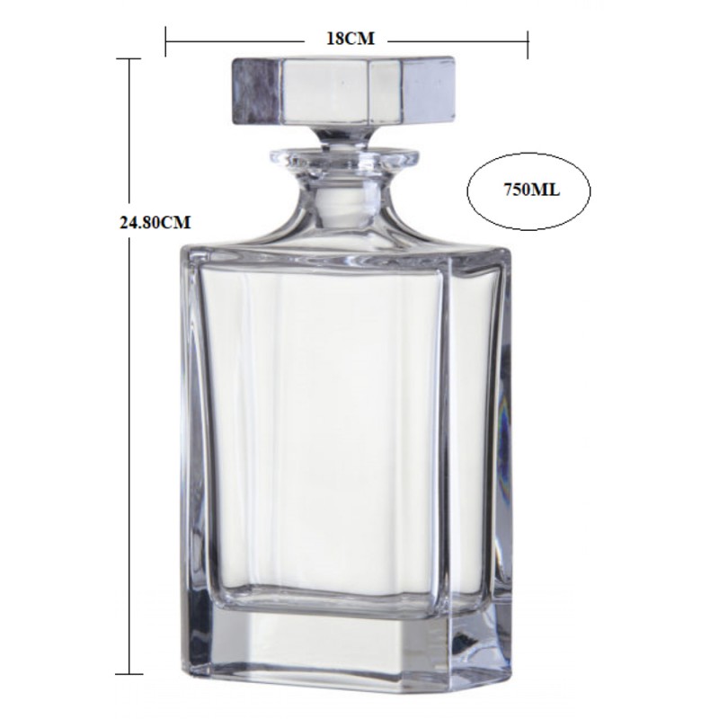 Καράφα Κρυστάλλινη Βοημίας 750ml (18x24,8εκ.) ΚΜ350