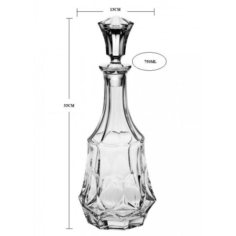 Καράφα Κρυστάλλινη Βοημίας 750ml (33x13εκ.) Soho ΚΜ360