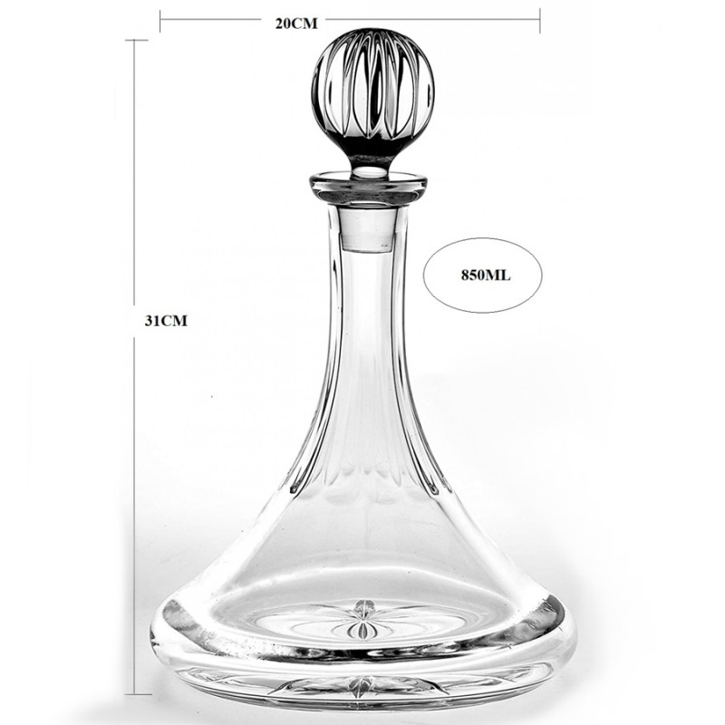 Καράφα Κρυστάλλινη Βοημίας 850ml (20x31εκ.) Captain ΚΜ400