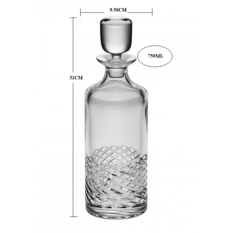 Καράφα Κρυστάλλινη Βοημίας 750ml (31x9.5εκ.) Wolverin ΚΜ410