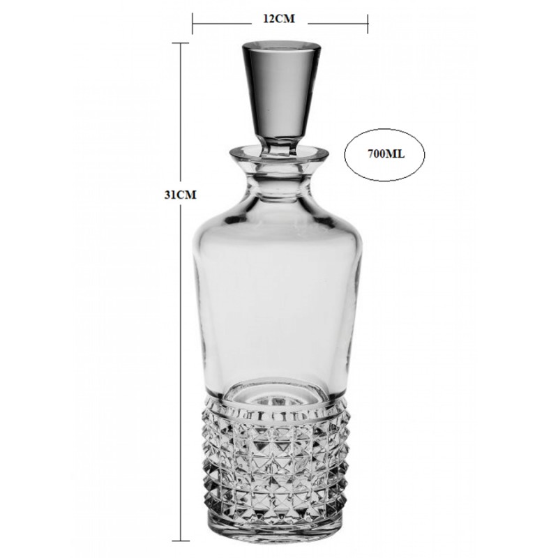 Καράφα Κρυστάλλινη Βοημίας 700ml (12x31εκ.) Trinity ΚΜ550B