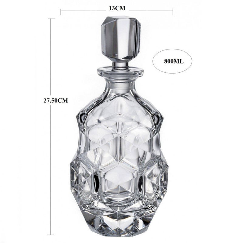 Καράφα Κρυστάλλινη Βοημίας 800ml (13x27,5εκ.) Lunar ΚΜ560