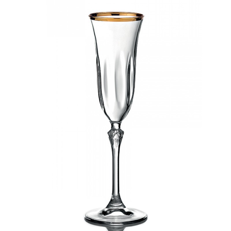 Κρυστάλλινο Ποτήρι Σαμπάνιας Ludovica Gold ΚΠ460