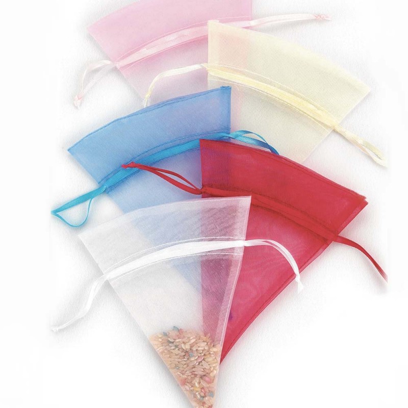 Πουγκί Ρυζιού  Τρίγωνο 15εκ. (100τμχ.) Μ6650 Φούξια