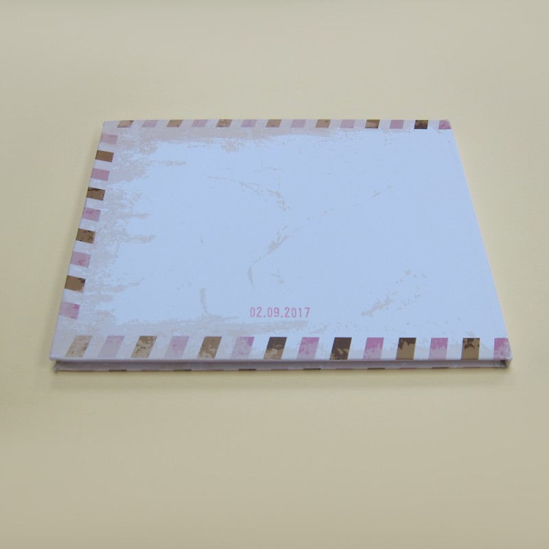 Βιβλίο Ευχών Γάμου και Βάπτισης CUS116 Μπεζ-Ροζ