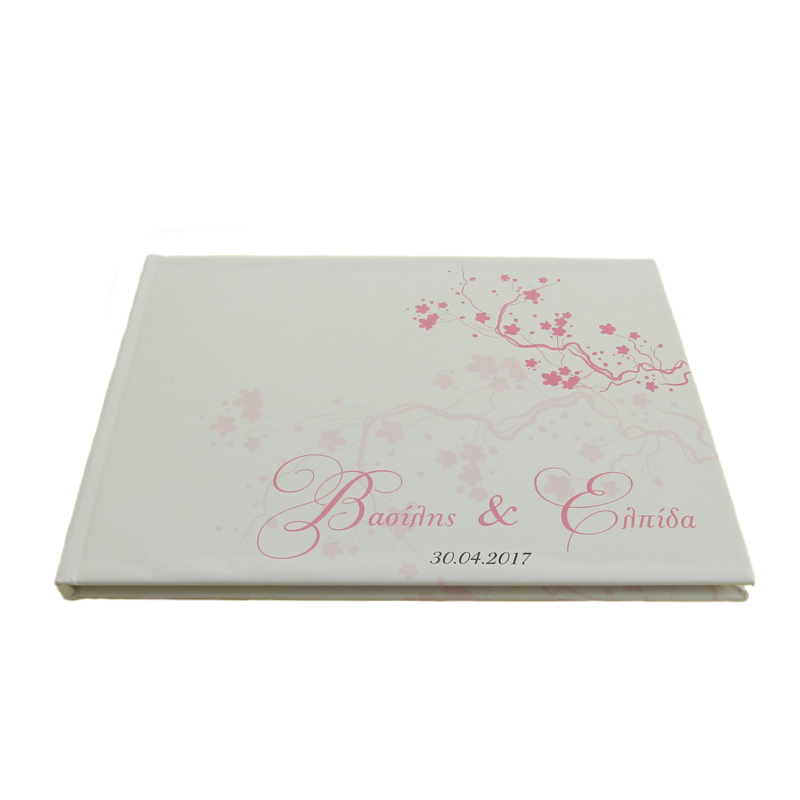 Βιβλίο Ευχών Γάμου CUS124 Ροζ