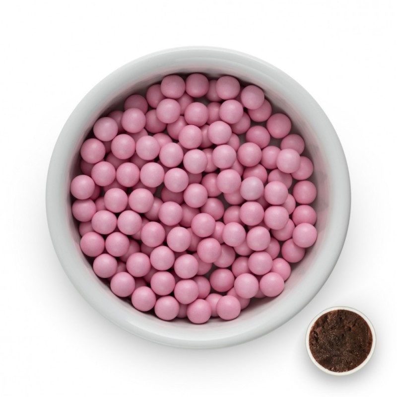 Κουφέτα Χατζηγιαννάκη - Choco Balls Περλέ Ροζ (1kg.) ≈1.350τμχ.