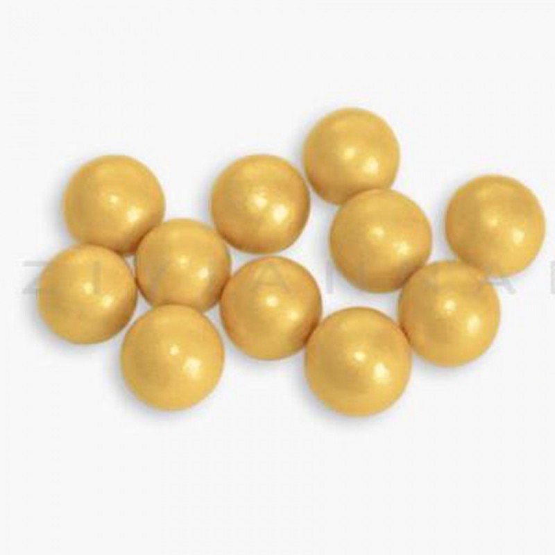 Κουφέτα Χατζηγιαννάκη - Choco Balls Μεταλιζέ Χρυσό Σατινέ (1kg.) ≈1.350τμχ.
