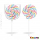 Γλειφιτζούρια Marshmallows Yammiez - Spiral Rainbow 30gr. (18τμχ.)
