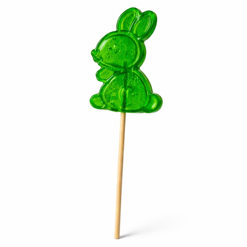 Γλειφιτζούρια Anna Lollipops - Κουνελάκι Πράσινο Καραμέλα 28gr. (40τμχ.)