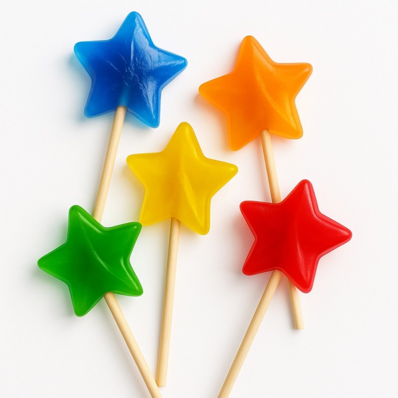 Γλειφιτζούρια Anna Lollipops - Αστεράκι Πολύχρωμο Καραμέλα 27gr. (40τμχ.)