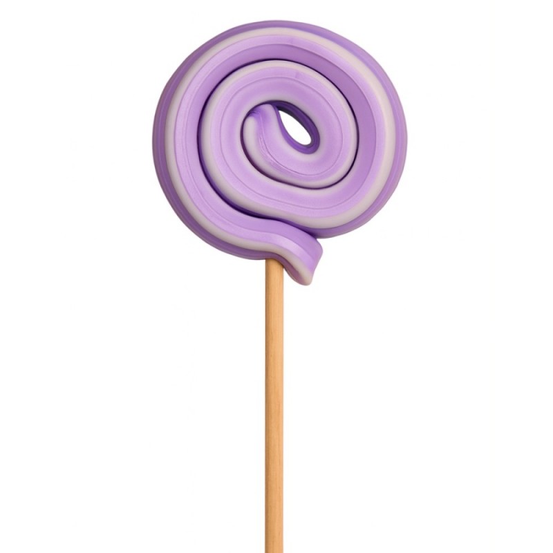 Γλειφιτζούρια Anna Lollipops - Σπιράλ Λιλά Ριγέ Βανίλια 27gr. (40τμχ.)
