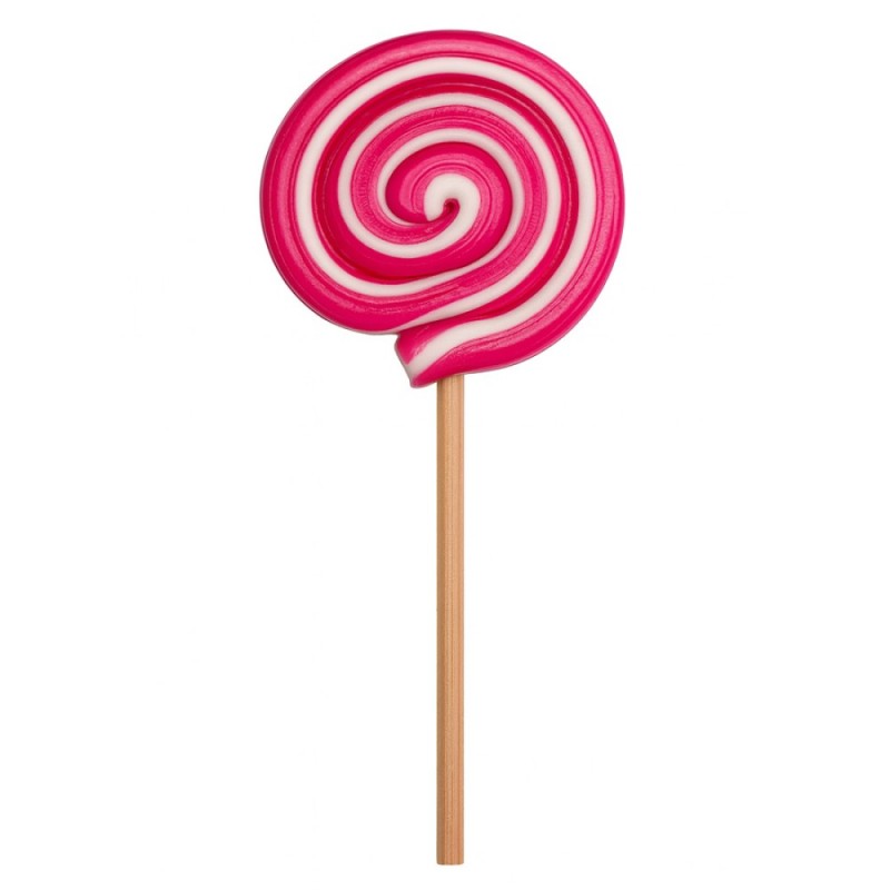 Γλειφιτζούρια Anna Lollipops - Σπιράλ Φούξια Ριγέ Βανίλια 27gr. (40τμχ.)