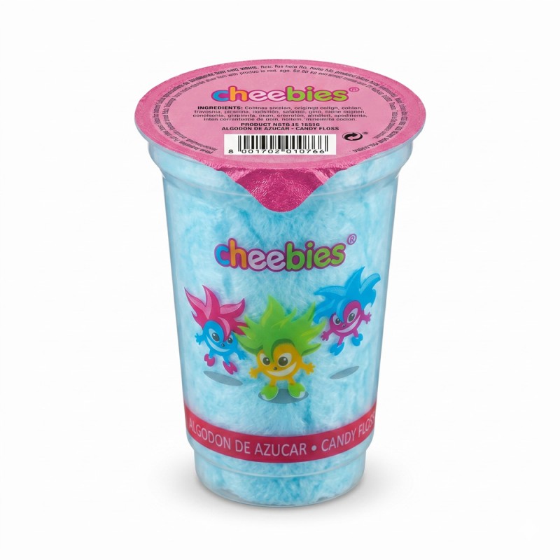 Μαλλί της Γριάς σε Ποτήρι Cheebies 20g – Γαλάζιο