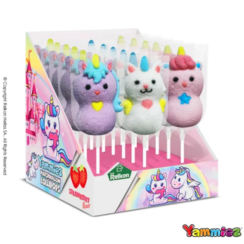 Γλειφιτζούρια Marshmallows Yiammiez - Μονόκερος 25gr. (18τμχ.)