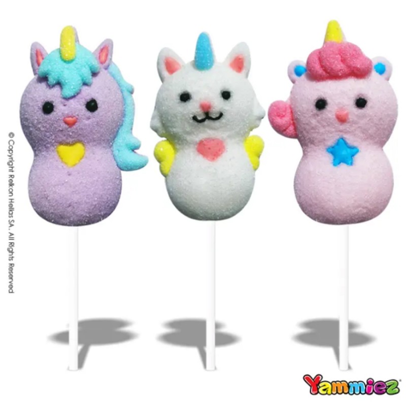 Γλειφιτζούρια Marshmallows Yiammiez - Μονόκερος 25gr. (18τμχ.)