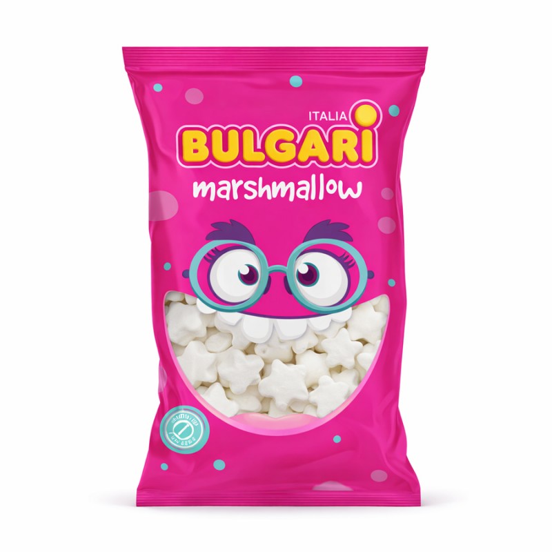 Marshmallow Ζαχαρωτά Bulgari - Αστεράκια - Λευκό (0.9kg.) ≈100τμχ.