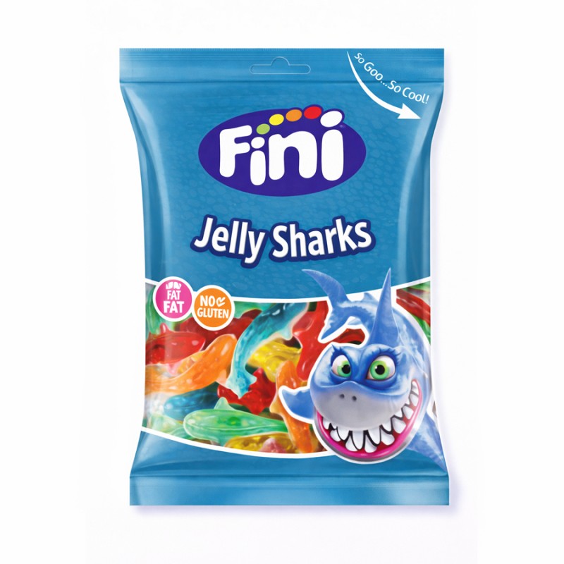 Ζελεδάκια Fini Jelly Sharks (Sour) 90gr. (12τμχ.)