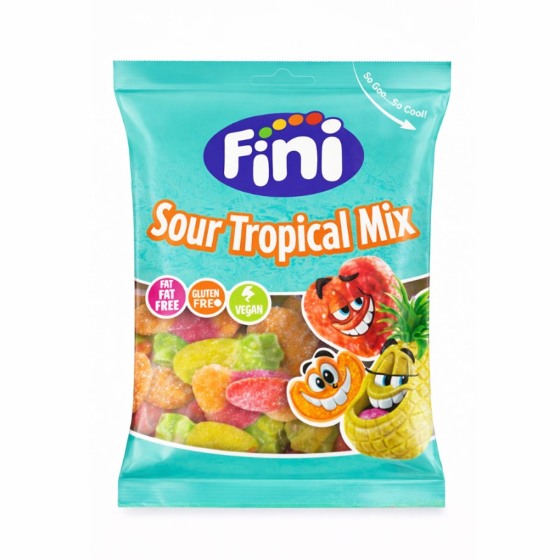 Ζελεδάκια Fini Sour Tropical Mix 90gr. (12τμχ.)
